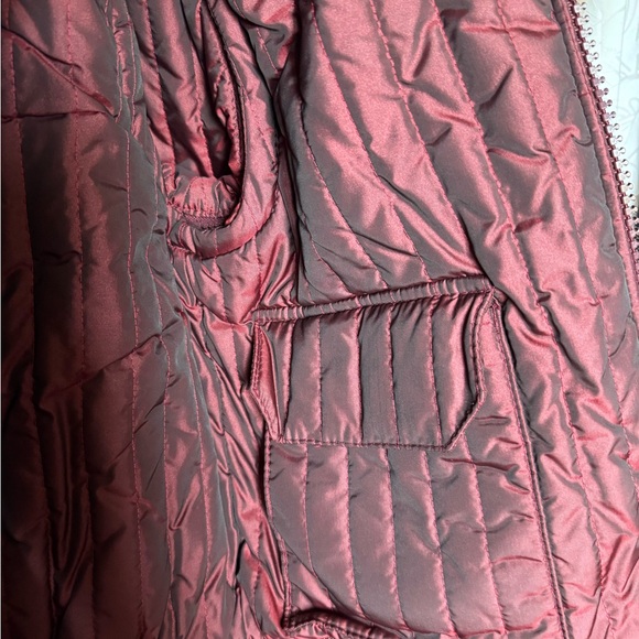 Vintage Brown and Red Bomber Jacket with Raccoon Fur Body & Detavchable Sleeves - Picture 7 of 8